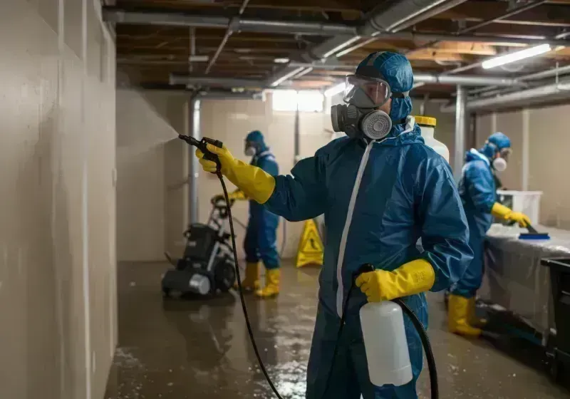 Basement Sanitization and Antimicrobial Treatment process in Northlake, IL