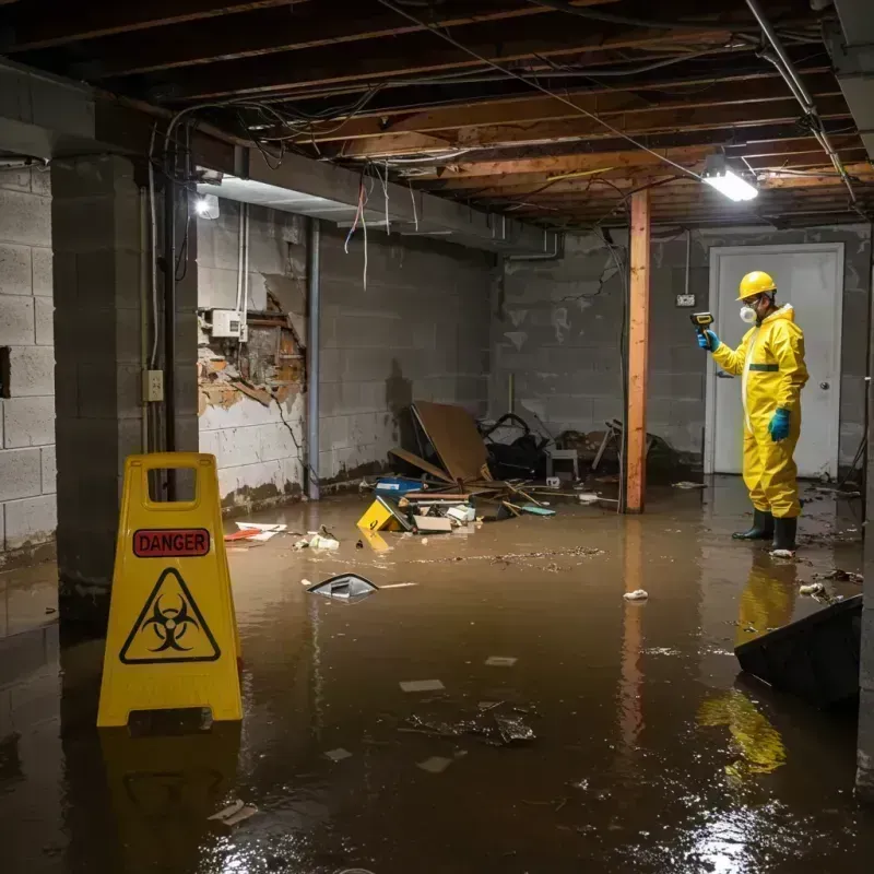 Flooded Basement Electrical Hazard in Northlake, IL Property